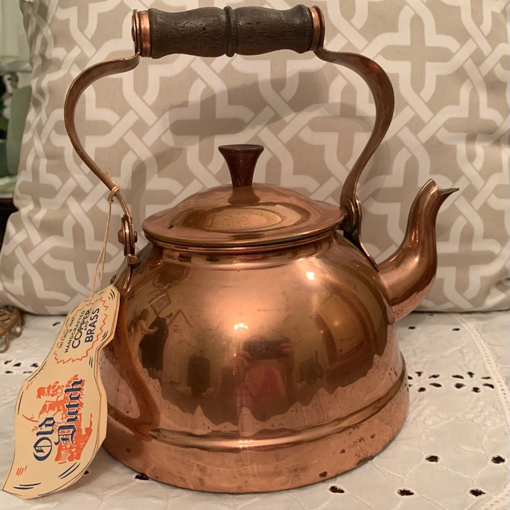 Vintage Old Dutch Copper Brass Teapot